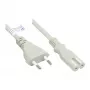 GoodConnections cable de alimentación euro conector macho euro Type-C (recto) a conector hembra C7/euro 8 (recto), gris, 0,75 mm², 5 m, Good Connections® (P0370-GR050)