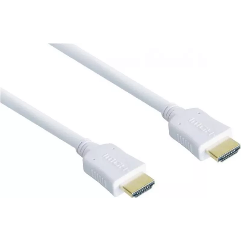 GoodConnections cable HDMI de alta velocidad con Ethernet - conectores chapados en oro - blanco - 1,5m