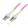 GoodConnections Cable de red patch de fibra óptica LC/LC Duplex OM4 multimodo, 2 m, aqua, LSZH LW-802LC4