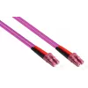 GoodConnections Cable de red patch de fibra óptica LC/LC Duplex OM4 multimodo, 2 m, aqua, LSZH LW-802LC4