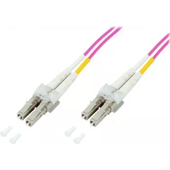 GoodConnections Cable de red patch de fibra óptica LC/LC Duplex OM4 multimodo, 2 m, aqua, LSZH LW-802LC4