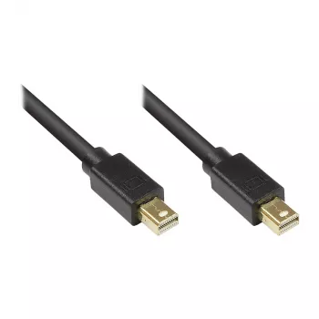 GoodConnections cable Mini DisplayPort 1.1, conector macho a conector macho, dorado, negro, 5 m
