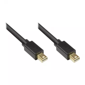 GoodConnections cable Mini DisplayPort 1.2, conector macho a conector macho, dorado, negro, 1 m