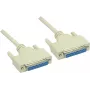 GoodConnections cable null modem DB25 conector hembra a DB25 conector hembra 1,8m gris RS-232 serie cruzado 4030