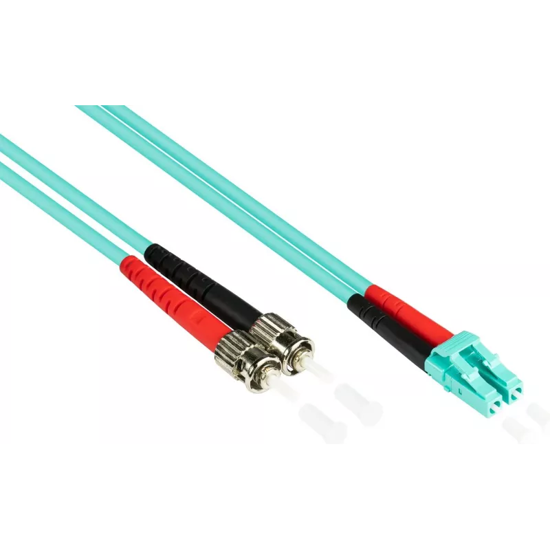 GoodConnections cable de fibra óptica OM3 Duplex Multimodo LC/ST, 50/125, LSZH, polaridad intercambiable, 1m