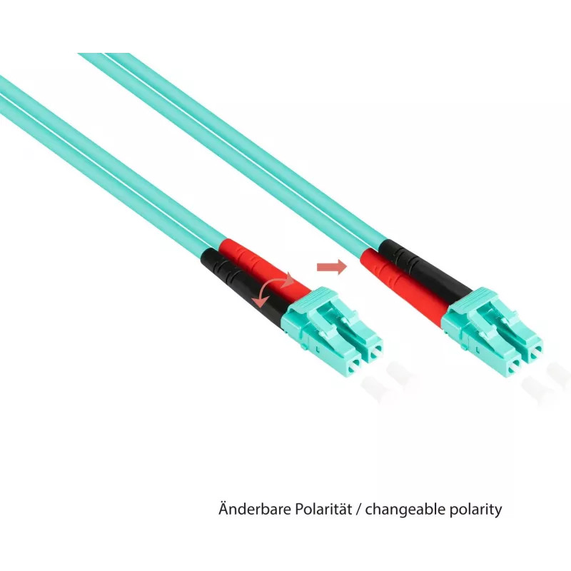 GoodConnections cable de fibra óptica OM3 Duplex Multimodo LC/ST, 50/125, LSZH, polaridad intercambiable, 1m