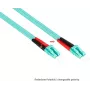 GoodConnections Cable de parcheo de fibra óptica OM3 dúplex multimodo SC a LC, 50/125 µm, 1 m, LSZH aqua LW-801LS3