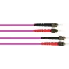 GoodConnections Cable de red de fibra óptica OM4 ST a ST multimodo dúplex, 7,5 m, LSZH, violeta LW-8075ST4