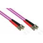 GoodConnections Cable de red de fibra óptica OM4 ST a ST multimodo dúplex, 7,5 m, LSZH, violeta LW-8075ST4