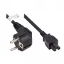GoodConnections P0105-S018 cable de alimentación 1,8 m – conector macho Schuko tipo E+F a IEC C5 trébol – H05VV-F – 250 V 2,5 A – negro