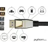 GoodConnections cable PREMIUM DisplayPort 2.0, 54 Gbit/s, UHBR 13.5, 4K @240Hz / 8K @60Hz, conector macho de metal completo, cobre (DP20-PY020)