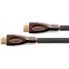 GoodConnections PYTHON Series cable HDMI de alta velocidad con Ethernet, 4K UHD 60Hz, 18Gbps, bañado en oro, trenzado de nailon, 3m, Negro (GC-M0018)