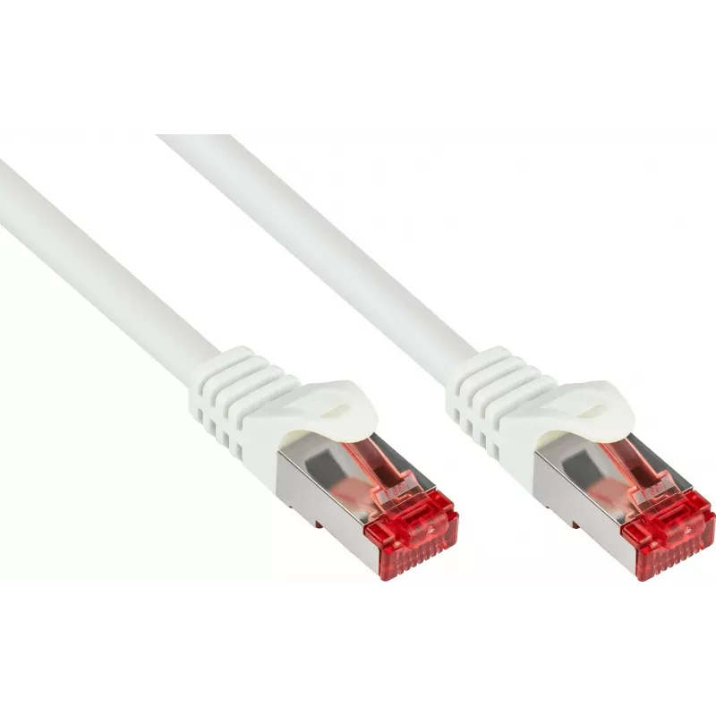 GoodConnections RNS® Cat.6 S/FTP PiMF cable de parcheo con protección de lengüeta, blanco, 25 m 8060-250W