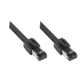 GoodConnections RNS® cable de red Cat.8.1 S/FTP, 0,5 m, negro, LSZH, 40 Gbit/s, 2000 MHz