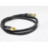 GoodConnections Cable de antena SAT SmartFLEX, conector acodado IEC/coaxial macho a hembra, dorado, cuádruple apantallamiento, apantallamiento 120dB, negro, 15m (GC-M2078)