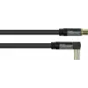 GoodConnections Cable de antena SAT SmartFLEX, conector acodado IEC/coaxial macho a hembra, dorado, cuádruple apantallamiento, apantallamiento 120dB, negro, 15m (GC-M2078)