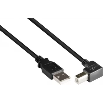 GoodConnections cable USB 2.0 A a B acodado hacia abajo 2 m negro