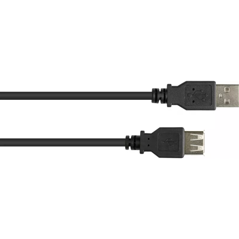 GoodConnections cable alargador USB 2.0 conector macho A a conector hembra A, 0,6 m, negro