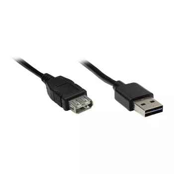 GoodConnections Cable alargador USB 2.0 - conector macho Type-A a conector hembra, 1,8 m, negro (2511-EU02)