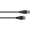 GoodConnections Cable de extensión USB 2.0 Type-A conector macho a conector hembra, negro, 0,3 m