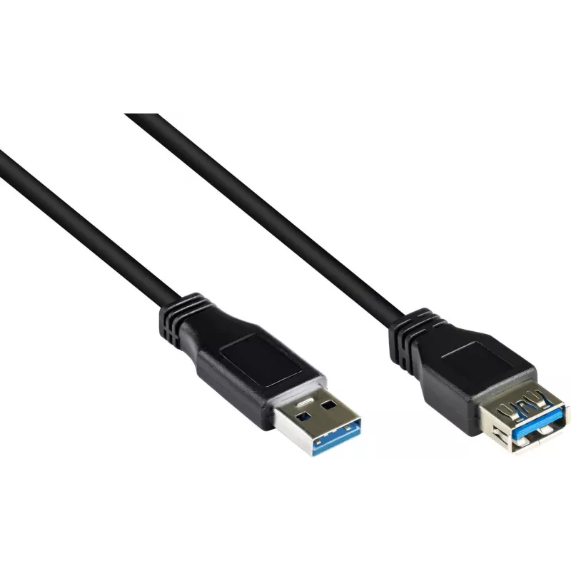 GoodConnections Cable de extensión USB 3.0 – conector macho A a conector hembra A, 1,8 m, Negro (2711-S02)
