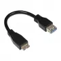 GoodConnections Cable adaptador USB 3.0 OTG, conector macho Micro USB B a conector hembra USB-A, negro, 0,1 m