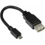 GoodConnections Cable adaptador USB-OTG, conector Micro-USB Type-B macho a conector USB Type-A hembra, USB 2.0, 0,1 m, Negro