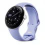 Google Pixel Watch 4 - 41 mm - Polished Silver Aluminium - Iris Active Band - Smartwatch Wear OS