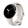 Google Pixel Watch LTE 41 mm carcasa de plata pulida con correa deportiva - Chalk