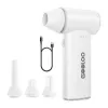 GOOLOO F3 soplador eléctrico, motor sin escobillas, 150 000 rpm, 5000mAh, 52 m/s, blanco