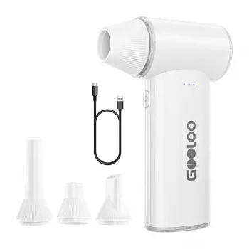 GOOLOO F3 Soplador eléctrico - 130.000 rpm, 7500mAh, USB-C, Blanco