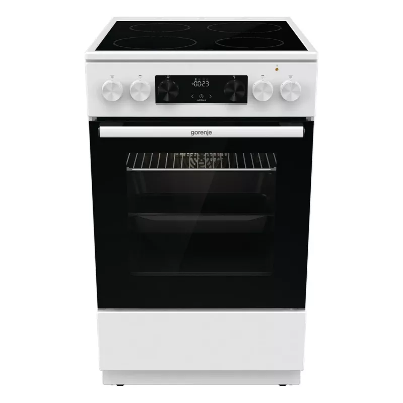 Cocina eléctrica independiente Gorenje GEC 5C41 WG – blanca, 50 cm, 70 L, 9 funciones
