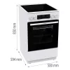 Cocina eléctrica independiente Gorenje GEC 5C41 WG – blanca, 50 cm, 70 L, 9 funciones
