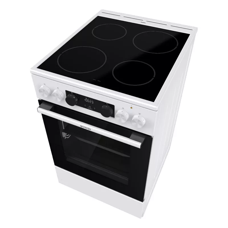 Cocina eléctrica independiente Gorenje GEC 5C41 WG – blanca, 50 cm, 70 L, 9 funciones