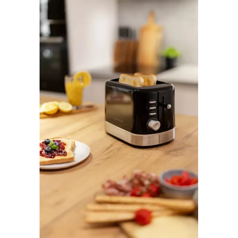 Tostadora de 2 ranuras Gorenje T800DB, 800 W, 7 niveles de tostado, negra