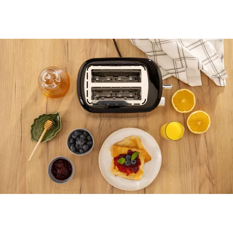 Tostadora de 2 ranuras Gorenje T800DB, 800 W, 7 niveles de tostado, negra