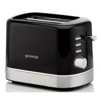 Tostadora de 2 ranuras Gorenje T800DB, 800 W, 7 niveles de tostado, negra