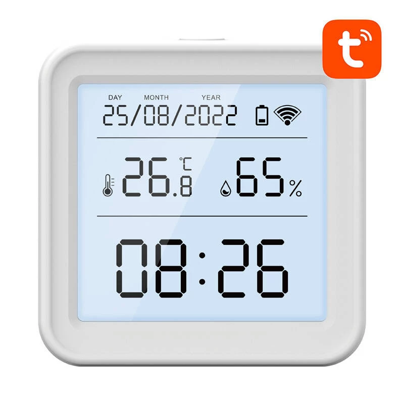 Gosund S6 sensor inteligente Wi-Fi de temperatura y humedad con pantalla LCD, compatible con Tuya