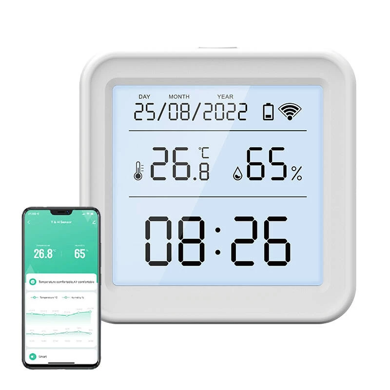 Gosund S6 sensor inteligente Wi-Fi de temperatura y humedad con pantalla LCD, compatible con Tuya
