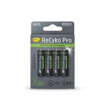 GP Pila (AA) recargable ReCyko+ Pro Fast Flash, NiMH, blíster de 4, 2000mAh