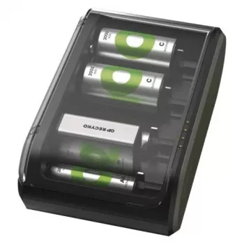 GP Cargador de pilas B361 con 4 canales, 2600 mAh, 2,8 V, Negro EU
