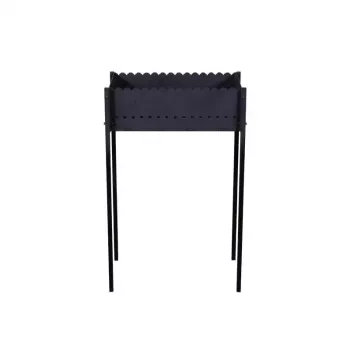 Barbacoa de carbón GR-016 440x270x760 mm acero 2 mm negra