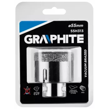 Graphite 55H313 juego de 19 brocas helicoidales HSS-R con maletín, 1-10 mm, DIN 338, negro oxidado