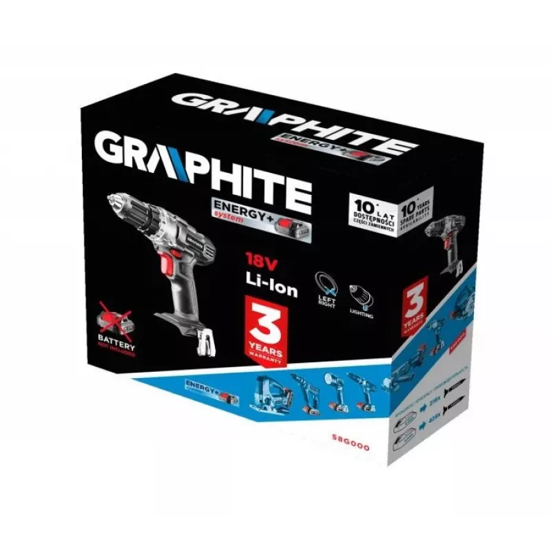 GRAPHITE 58G000 Atornillador de impacto Energy+ 18V 1250 rpm
