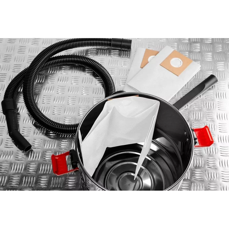Graphite 58GE124 aspirador de sólidos y líquidos de acero inoxidable 30L con toma de corriente para herramientas, 1500W