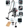 Graphite 58GE124 aspirador de sólidos y líquidos de acero inoxidable 30L con toma de corriente para herramientas, 1500W