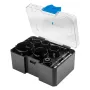 Set de sierras de corona con punta de carburo GRAPHITE, 6 piezas (19–64 mm) con 2 adaptadores y 2 brocas piloto, set de 10 piezas