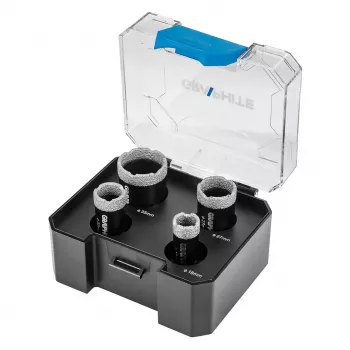 GRAPHITE set de coronas de diamante (18, 22, 27, 35 mm), 4 piezas, rosca M14
