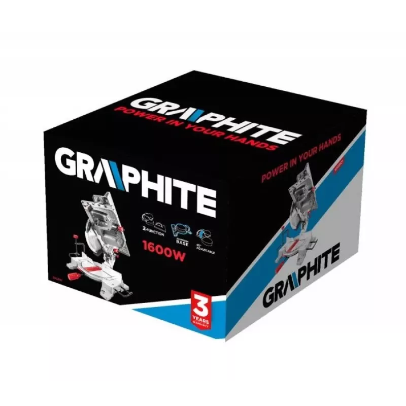 GRAPHITE Sierra universal 1600W, hoja de sierra 254 mm, taladro 30 mm