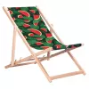 GRB GreenBlue GB183 tumbona clásica de madera de haya con estampado de sandía